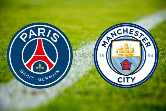 logos del psg y manchester city en champions